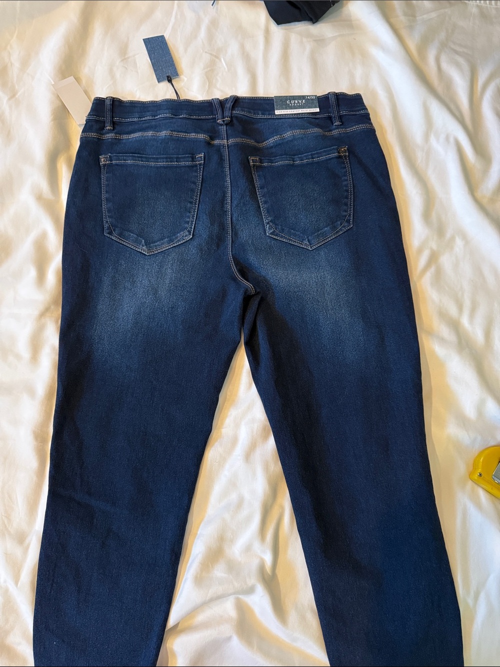 Curvy Comfort Dark Blue Skinny Jeans - CURVY - Picture 6 of 6